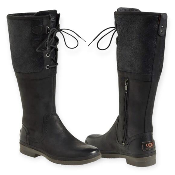 UGG | US 7.5 | Elsa Soft Suede Leather Sherpa Lined Waterproof Boot 1008438 - Picture 1 of 11